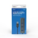 SAVIO AK-58 3-PORTOWY HUB USB-A Z ADAPTEREM RJ-45 SAVIO