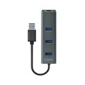 SAVIO AK-58 3-PORTOWY HUB USB-A Z ADAPTEREM RJ-45 SAVIO