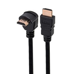 SAVIO KABEL HDMI V2.0 KĄTOWY 4K OFC CZARNY, ZŁOTE KOŃCÓWKI, ETHERNET/3D 1,5M CL-108 SAVIO