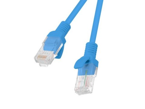 Kabel UTP Lanberg PCU5-10CC-0050-B (RJ45, U/UTP - RJ45, U/UTP ; 0,50m; UTP; kat. 5e; kolor niebieski) Lanberg