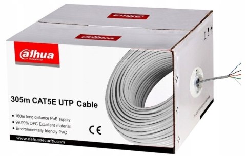 Kabel sieciowy DAHUA drut, 100% miedź PFM920I-5EUN (UTP; 305m; kat. 5e;) DAHUA