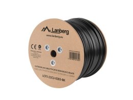 Kabel sieciowy zewnętrzne Lanberg LCF5-21CU-0305-BK (FTP; 305m; kat. 5e; kolor czarny) Lanberg