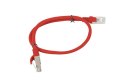 Patchcord UTP Lanberg PCU5-10CC-0050-R (RJ45 - RJ45 ; 0,50m; UTP; kat. 5e; kolor czerwony) Lanberg