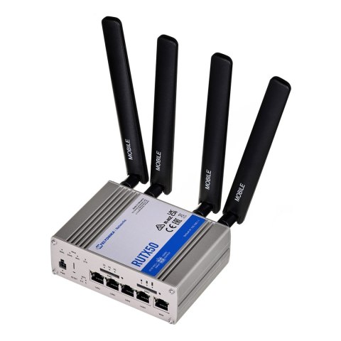 Teltonika RUTX50 | Profesjonalny przemysłowy router | 5G, Wi-Fi 5, Dual SIM, 5x RJ45 1000Mb/s Teltonika