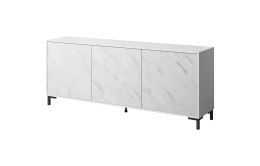 Komoda MARMO 3D 200x45xH80,5 biały mat/marmur biały Cama MEBLE