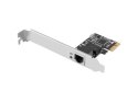 LANBERG KARTA SIECIOWA PCI-E 1X RJ45 1GB RTL8111C ŚLEDŹ LOW PROFILE PCE-1GB-201 Lanberg