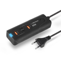 ESPERANZA ŁADOWARKA 60W 2X USB-C PD 30W / 2X USB-A QC 3.0 18W EZC109 Esperanza