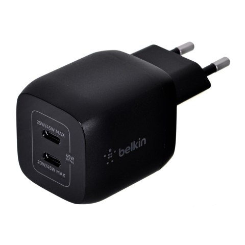 Ładowarka Belkin BoostCharge Pro Dual USB-C PD 3.0 PPS GaN Wall Charger 45W Black Belkin