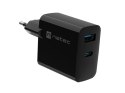 NATEC ŁADOWARKA NATEC RIBERA GAN 1X USB-A + 1X USB-C 65W CZARNA NUC-2145 NATEC