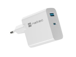 NATEC ŁADOWARKA RIBERA GAN 1X USB-A + 1X USB-C 45W BIAŁA NUC-2142 NATEC