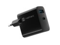 NATEC ŁADOWARKA RIBERA GAN 1X USB-A + 1X USB-C 45W CZARNA NUC-2143 NATEC