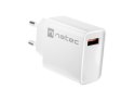 NATEC ŁADOWARKA SIECIOWA RIBERA USB-A 18W BIAŁA NUC-2057 NATEC