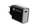 NATEC ŁADOWARKA SIECIOWA RIBERA USB-C 20W POWER DELIVERY CZARNA NUC-2060 NATEC