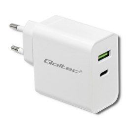 QOLTEC ŁADOWARKA SIECIOWA 45W | 5-20V | 2.4-3A | USB TYP C PD | USB | BIAŁA Qoltec