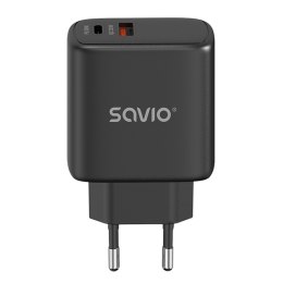 SAVIO ŁADOWARKA SIECIOWA 30W QUICK CHARGE, POWER DELIVERY 3.0 LA-06/B SAVIO