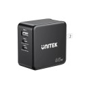 UNITEK ŁADOWARKA GAN, PD 65W 2X USB-C, USB-A UNITEK