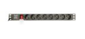 GEMBIRD LISTWA ZASILAJĄCA RACK 19" PDU EG-PDU-014-C14 1U, 10A, 8X SCHUKO, WTYK C14, KABEL 3M GEMBIRD