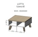 Ława LOTTA 60 biały+ dąb sonoma Cama MEBLE