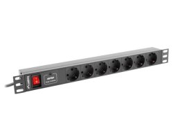 Listwa RACK, zasilająca Lanberg PDU-07F-0200-IEC-BK (7 x UTE; 10 A; 2m; kolor czarny) Lanberg