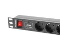 Listwa RACK, zasilająca Lanberg PDU-07F-0200-IEC-BK (7 x UTE; 10 A; 2m; kolor czarny) Lanberg