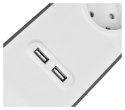 Listwa zasilająca Belkin Power Surge 4-PORT + 2xUSB-A 2m Grey/White Schuko Belkin