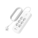 Listwa zasilająca Belkin Power Surge 6-PORT + 1xUSB-A +1xUSB-C 2.4A PD 650J 2m White Schuko Belkin