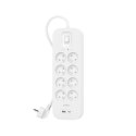 Listwa zasilająca Belkin Power Surge 8-PORT + 1xUSB-A +1xUSB-C 2.4A PD 900J 2m White Belkin