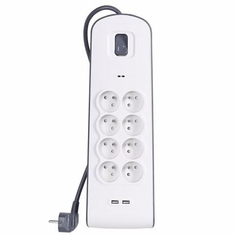 Listwa zasilająca Belkin Power Surge 8-PORT + 2xUSB-A 18W 900J 2m Grey/White Belkin