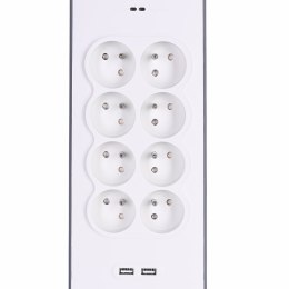 Listwa zasilająca Belkin Power Surge 8-PORT + 2xUSB-A 18W 900J 2m Grey/White Belkin