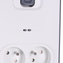 Listwa zasilająca Belkin Power Surge 8-PORT + 2xUSB-A 18W 900J 2m Grey/White Belkin