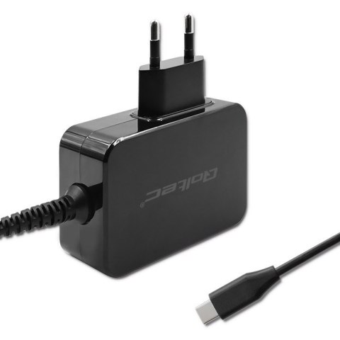 QOLTEC ŁADOWARKA GAN POWER PRO | 1XUSB-C | 45W | 5-20V | 2.25-3A | CZARNA Qoltec