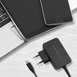 QOLTEC ŁADOWARKA GAN POWER PRO | 1XUSB-C | 45W | 5-20V | 2.25-3A | CZARNA Qoltec