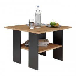 Stolik MODERNA 60x60xH45 dąb artisan/czarny TOP E SHOP