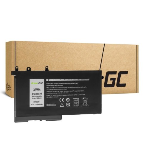 GREEN CELL BATERIA DE146V2 3DDDG 93FTF DELL LATITUDE 5280 5290 5480 5490 5495 5580 5590 2900MAH 11.4V Green Cell