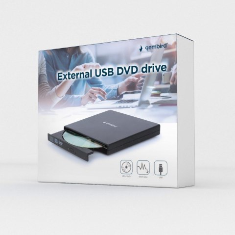 GEMBIRD ZEWNĘTRZNA NAGRYWARKA DVD 8X, CD 24X USB 2.0 CZARNA GEMBIRD