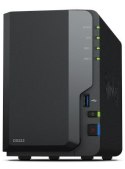 NAS Synology DS223; Tower; 2x (3.5" SATA HDD)/2.5" HDD SSD); Realtek RTD1619B;,2GB DDR4, 1x 1GbE RJ-45 Synology