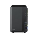 NAS Synology DS223; Tower; 2x (3.5" SATA HDD)/2.5" HDD SSD); Realtek RTD1619B;,2GB DDR4, 1x 1GbE RJ-45 Synology