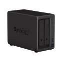 NAS Synology DS723+; Tower; 2x (3.5" SATA HDD); AMD Ryzen R1600;,2GB DDR4 ECC (max. 32GB), 2x 1GbE RJ-45 Synology