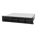 NAS Synology RS1221RP+; 2U RACK; 8x (3.5" SATA HDD/2.5" SATA HDD); AMD Ryzen V1500B; 4 GB DDR4 ECC SODIMM, 4x 1GbE RJ-45 Synology