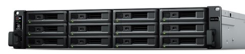 NAS Synology RS3621RPxs; 2U RACK; 12x (3.5" SATA HDD/ 2.5" SATA SSD); Intel Xeon D-1531; 8 GB DDR4 ECC UDIMM (max. 64GB), 4x 1Gb Synology