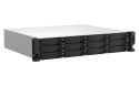 Qnap TS-1264U-RP-8G, 2U, 12 x 2.5"/3.5" SATA, Intel Celeron N5095 4C/4T, 8 GB DDR4 onboard not expandable, 2 x 2.5GbE, Redundant QNAP