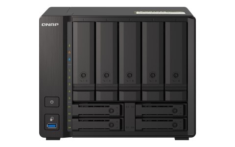 Qnap TS-h973AX-32G, Tower, 5 x 2.5"/3.5" SATA + 2 x 2.5" U.2 NVMe/SATA+ 2 x 2.5" SATA, AMD Ryzen V1500B 4C/8T, 32GBDDR4 SODIMM ( QNAP