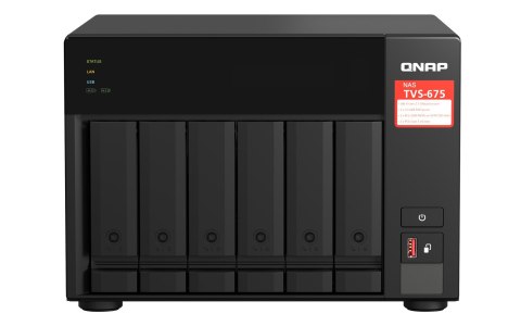 Qnap TVS-675-8G, Tower, 6 x 2.5"/3.5" SATA, Zhaoxin Kaixian KX-U6580 8C/8T, 8GB (1x 8GB) DDR4 SODIMM , 2 x 2.5GbE, Single PSU, 2 QNAP