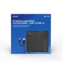 SAVIO NAGRYWARKA ZEWNĘTRZNA TYPU SLIM CD/DVD R/RW - USB C/USB-A, AK-59 SAVIO