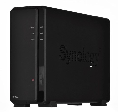 NAS Synology DS124; Tower; 1x (3.5" SATA HDD); Realtek RTD1619B; ,1GB DDR4, 1x 1GbE RJ-45 Synology