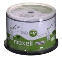 MAXELL DVD+R 4,7GB, 50 szt. w opakowaniu cake (szpindel). Prędkość zapisu 16X, 120 min. Płyty do nadruku atramentowego. Przeznac Maxell