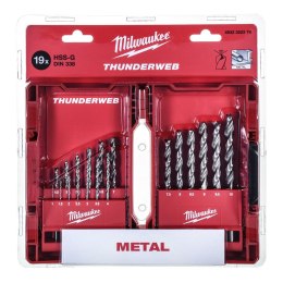 Wiertła do metalu MILWAUKEE 4932352374 HSS-G THUNDERWEB 19szt 1-10mm MILWAUKEE