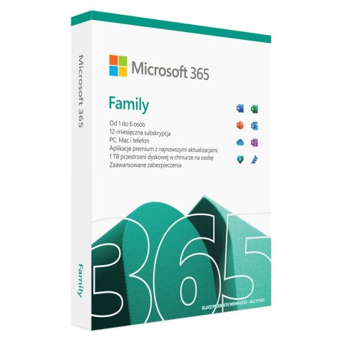 Microsoft 365 Family Polish EuroZone Subscr Microsoft