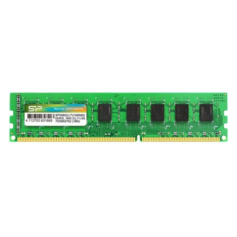 Pamięć RAM Silicon Power DDR3 8GB (1x8GB) 1600MHz CL11 1.35V Low Voltage UDIMM Silicon Power