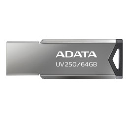 Pendrive ADATA UV250 AUV250-64G-RBK (64GB; USB 2.0; kolor srebrny) ADATA